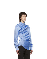 Y/Project Blue Twisted Shirt