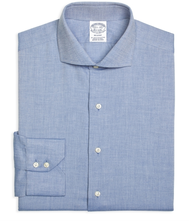 Brooks Brothers Regent Fit Heathered Dress Shirt, $92 | Brooks Brothers ...