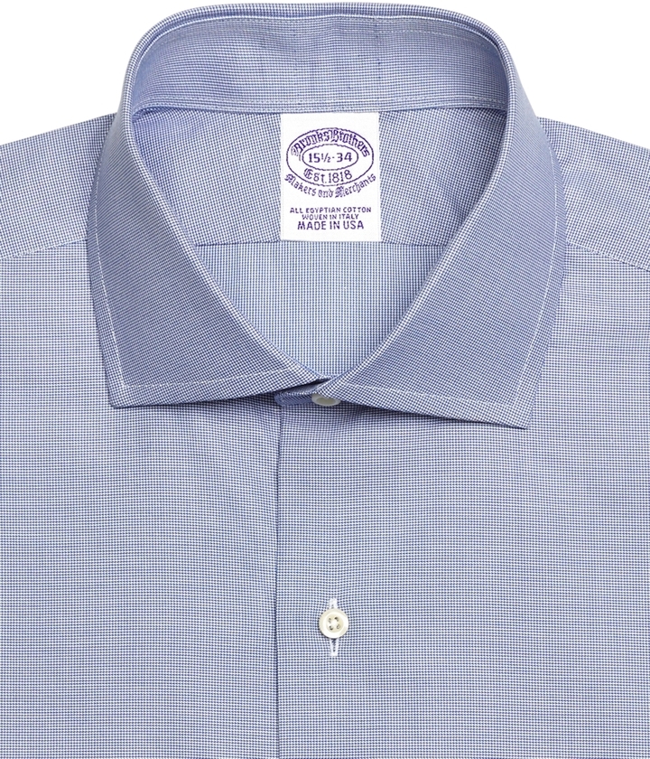 Brooks Brothers Regular Fit Micro Gingham Dress Shirt, $185 | Brooks ...