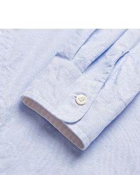 Sacai Button Down Collar Shell Trimmed Cotton Oxford Shirt