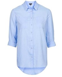 Topshop Button Front Chambray Shirt
