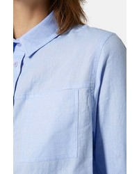 Topshop Button Front Chambray Shirt