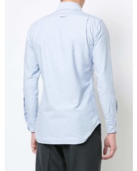 Thom Browne Classic Long Sleeve Shirt In Blue Oxford