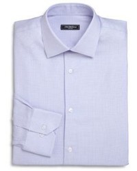 Saks Fifth Avenue Collection Trim Fit Micro Houndstooth Dress Shirt