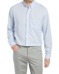 Alton Lane Howard Tailored Fit Cotton Linen Shirt