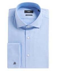 Hugo Boss Gardner Regular Fit Italian Cotton Dress Shirt 15 Blue