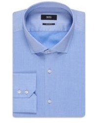 Hugo Boss Gordon Regular Fit Italian Cotton Dress Shirt 155 Blue