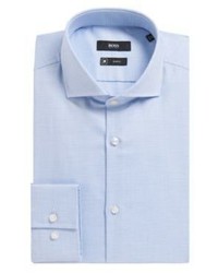 Hugo Boss Jason Slim Fit Fresh Active Traveler Dress Shirt 15 Blue