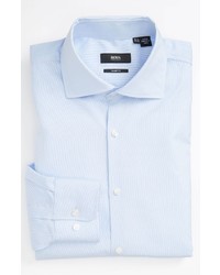 BOSS Hugo Miles Sharp Fit Tonal Stripe Cotton Dress Shirt