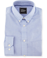 Jachs Ny Micro Dot Cotton Dress Shirt Light Blue