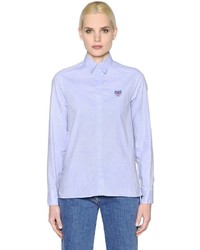 Kenzo Tiger Embroidered Oxford Cotton Shirt