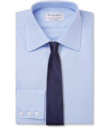 Turnbull & Asser Kingsman Blue Cotton Royal Oxford Shirt
