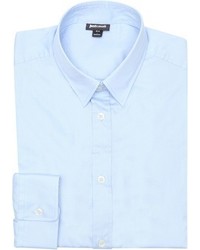 Just Cavalli Light Blue Cotton Point Collar Dress Shirt