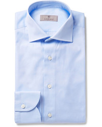 Canali Light Blue Cotton Twill Shirt