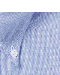 Drake's Light Blue Easyday Button Down Collar Cotton Oxford Shirt