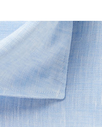 Tod's Light Blue Mlange Linen Shirt