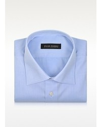 Forzieri Light Blue Solid Non Iron Cotton Dress Shirt