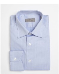 Canali Light Blue Spread Collar Cotton Dress Shirt