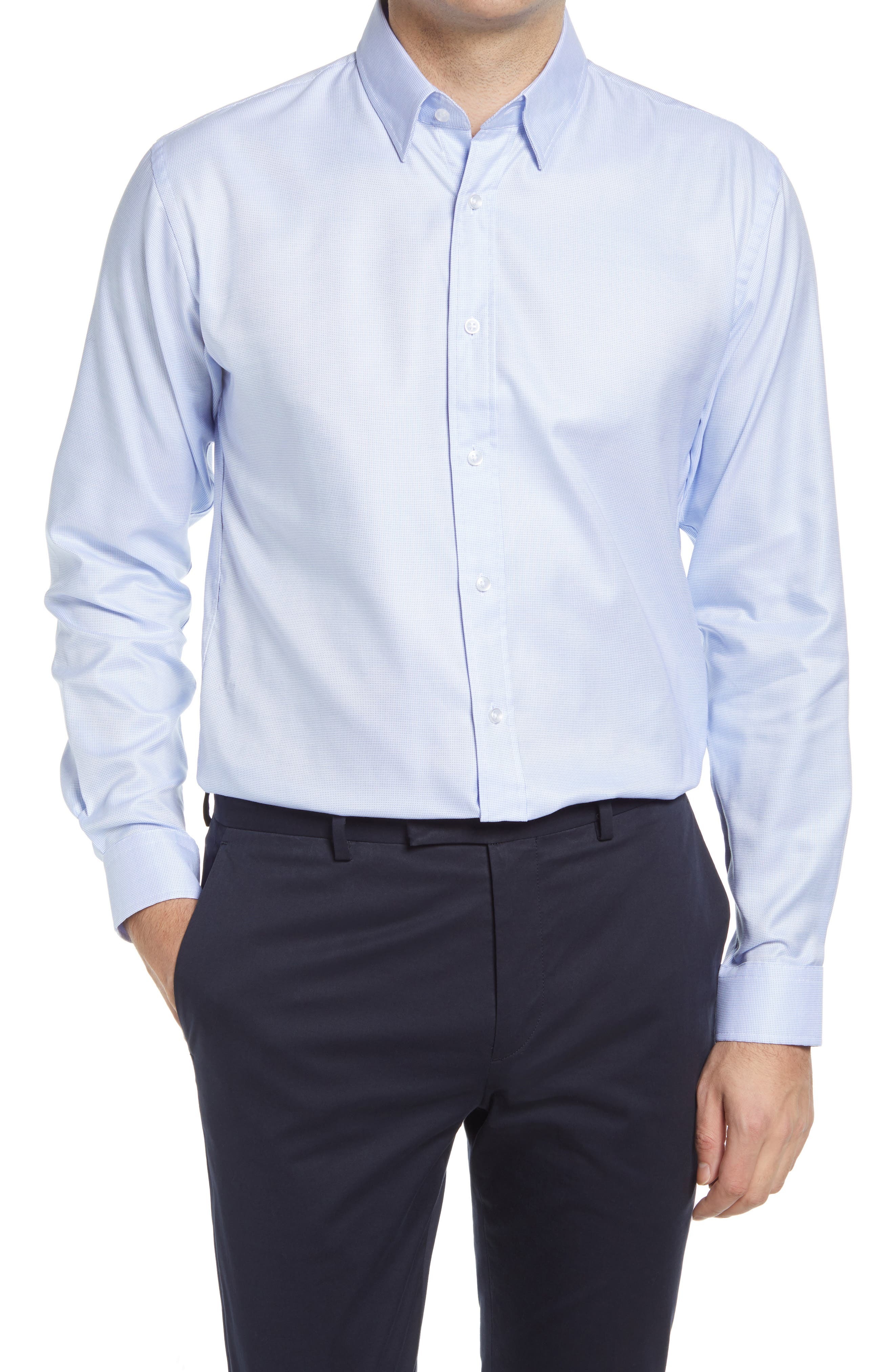 Alton Lane Mason Tailored Fit Check Stretch Button Up Shirt, $49 ...