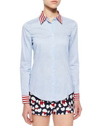 RED Valentino Micro Striped Voile Shirt