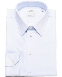Armani Collezioni Modern Fit Cotton Patterned Dress Shirt