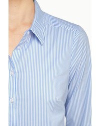 NYDJ Fit Solution Button Front Stripe Shirt