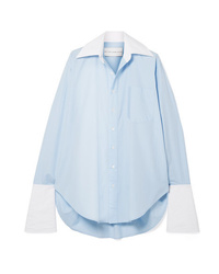 Matthew Adams Dolan Oversized Two Tone Cotton Poplin Shirt