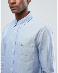Lacoste Oxford Shirt In Blue Regular Fit