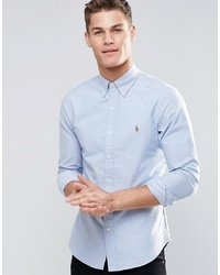 Polo Ralph Lauren Oxford Shirt In Slim Fit Blue