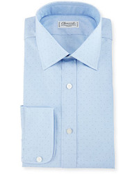 Charvet Pin Dot Dress Shirt Blue