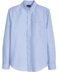 H&M Premium Cotton Oxford Shirt Light Blue