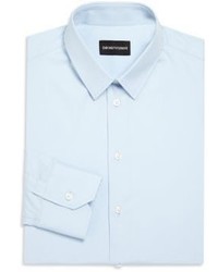 Emporio Armani Regular Fit Solid Poplin Dress Shirt