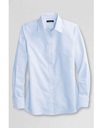 Lands' End Regular Long Sleeve Straight Collar Pattern Oxford Sport Shirt