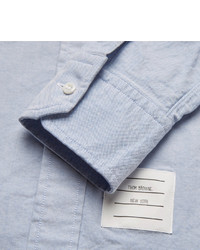 Thom Browne Slim Fit Grosgrain Trimmed Cotton Oxford Shirt