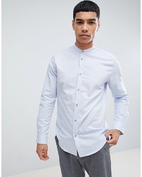 Esprit Slim Fit Smart Shirt With Grandad Collar And Easy Iron
