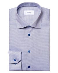 Eton Slim Fit Textured Crease Resistant Dress Shirt