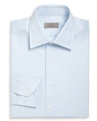 Canali Solid Cotton Dress Shirt