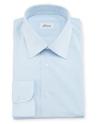 Brioni Solid Cotton Poplin Dress Shirt