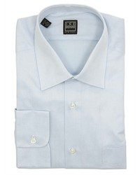 Ike Behar Solid Light Blue Cotton Dress Shirt