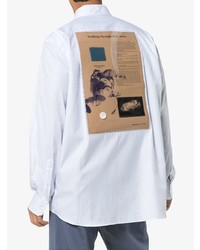 Raf Simons Square Print And Plastic Pocket Cotton Shirt