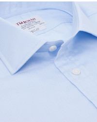 T.M.Lewin Slim Fit Light Blue Poplin Button Cuff Shirt