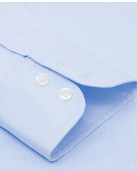 T.M.Lewin Slim Fit Light Blue Poplin Button Cuff Shirt