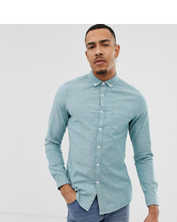 ASOS DESIGN Tall Slim Oxford Shirt In Blue
