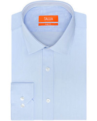 Tallia Orange Slim Fit Stripe Dress Shirt