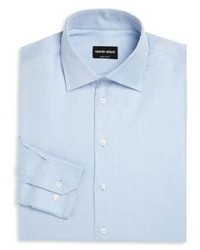 Giorgio Armani Textured Regular Fit Dress Shirt