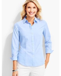 Talbots The Perfect Three Quarter Sleeve Shirt End On End