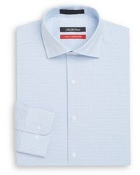 Saks Fifth Avenue Trim Fit Micro Check Cotton Dress Shirt
