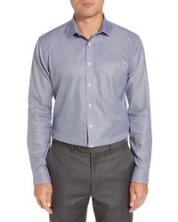Nordstrom Men's Shop Trim Fit Microgrid Dress Shirt