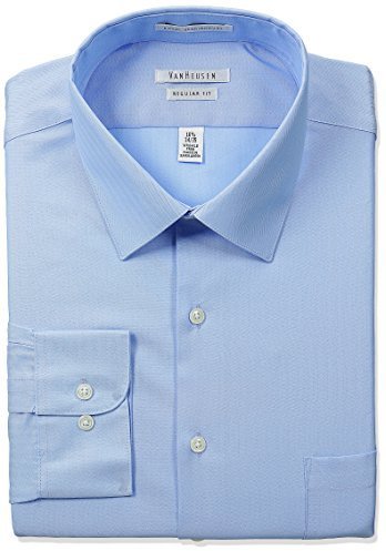 Van Heusen Herringbone Regular Fit Solid Spread Collar Dress Shirt, $13 ...