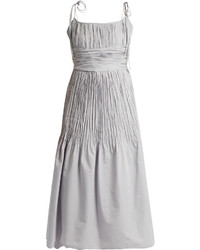 Brock Collection Didier Ruched Cotton And Silk Blend Dress